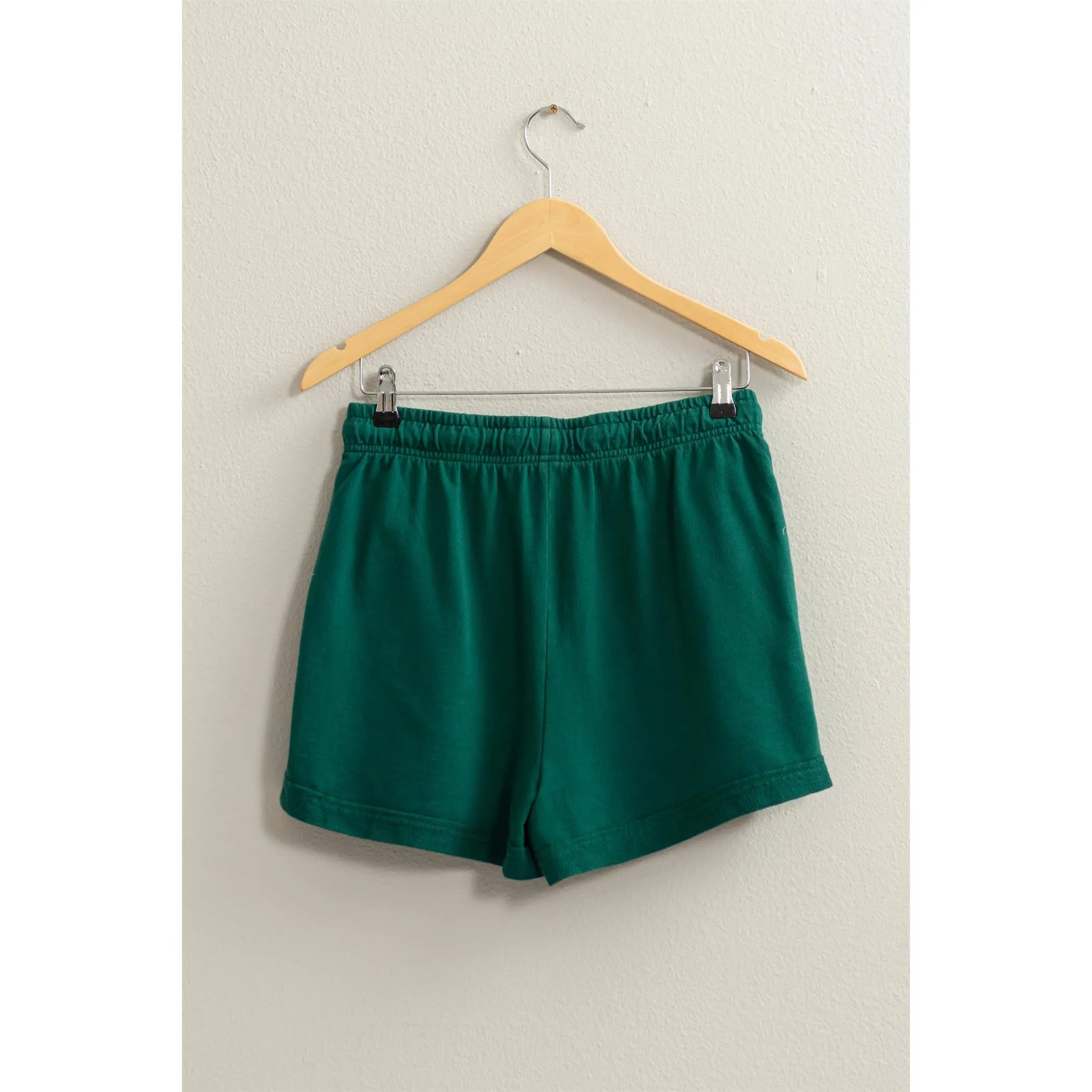 Pigment Dyed Raw Edge Detail Shorts