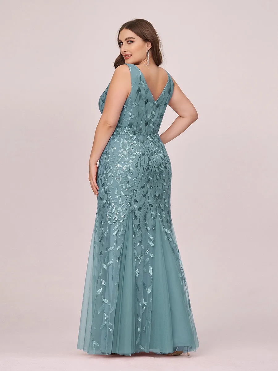 Plus Size Sequin Fishtail Wholesale Evening Dresses for Women