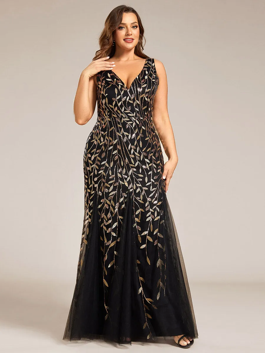 Plus Size Sequin Fishtail Wholesale Evening Dresses for Women