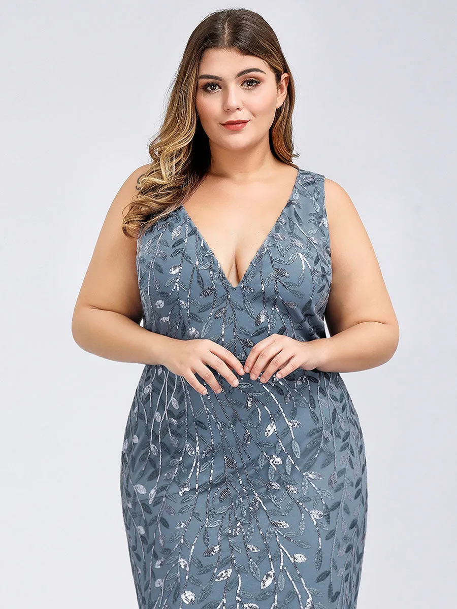 Plus Size Sequin Fishtail Wholesale Evening Dresses for Women