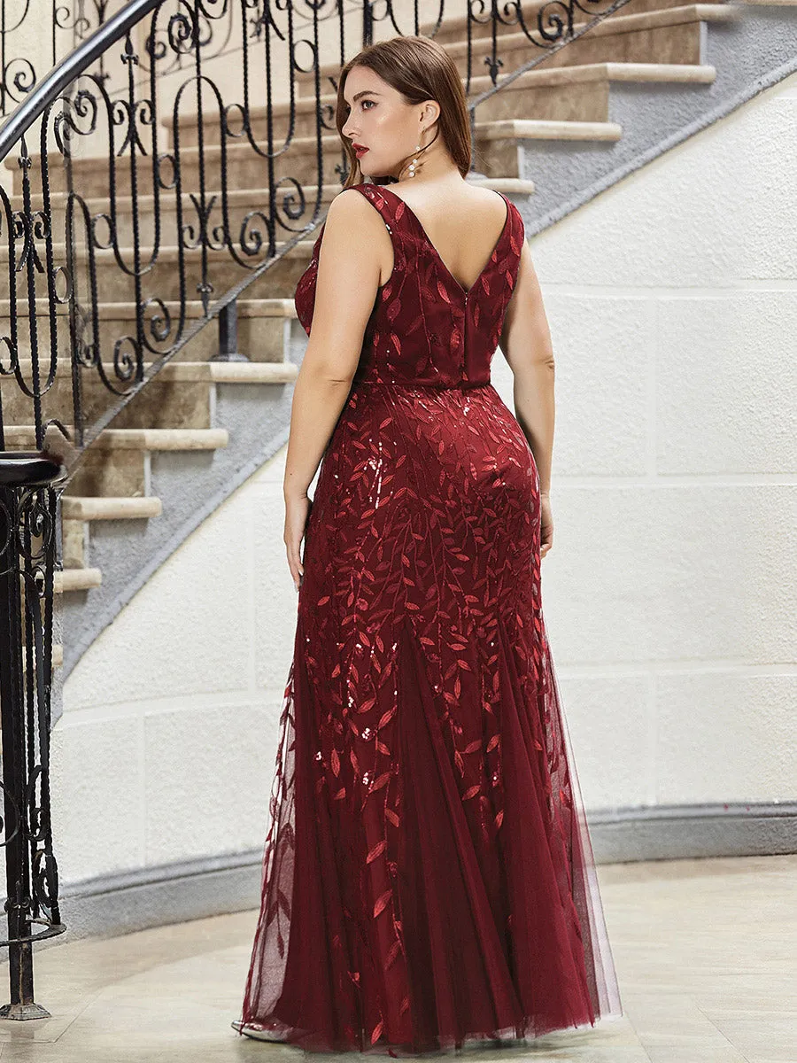 Plus Size Sequin Fishtail Wholesale Evening Dresses for Women