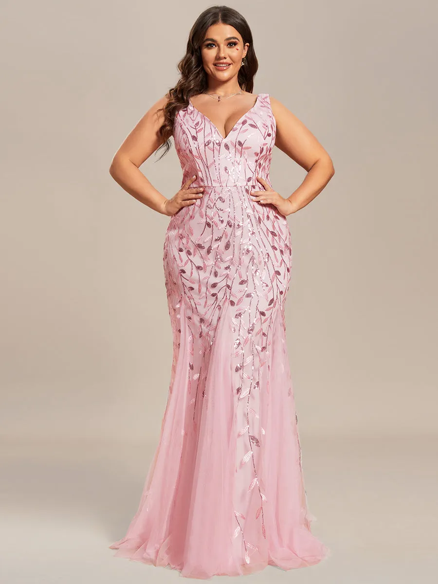 Plus Size Sequin Fishtail Wholesale Evening Dresses for Women