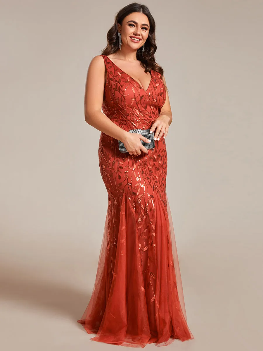 Plus Size Sequin Fishtail Wholesale Evening Dresses for Women