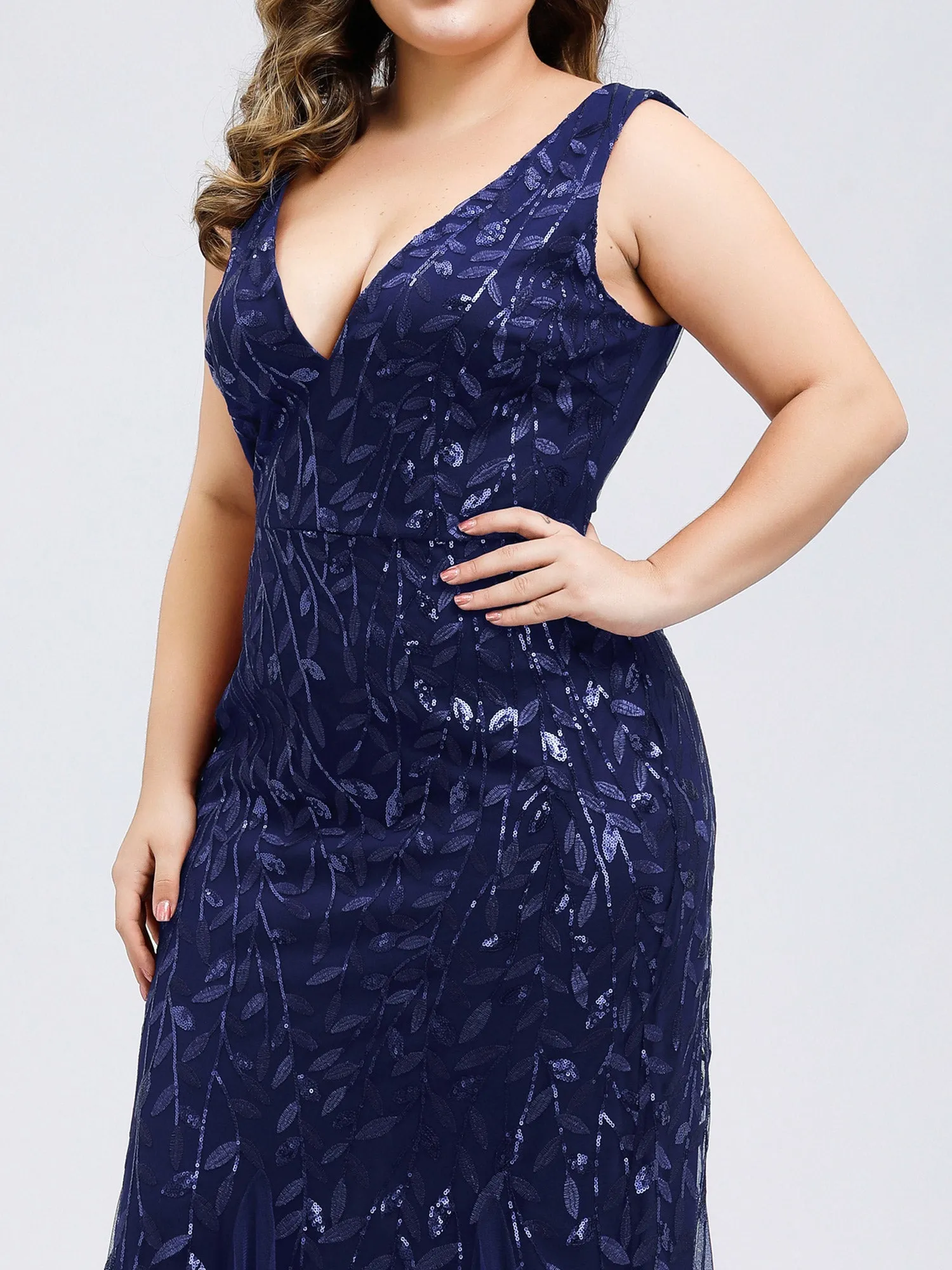 Plus Size Sequin Fishtail Wholesale Evening Dresses for Women