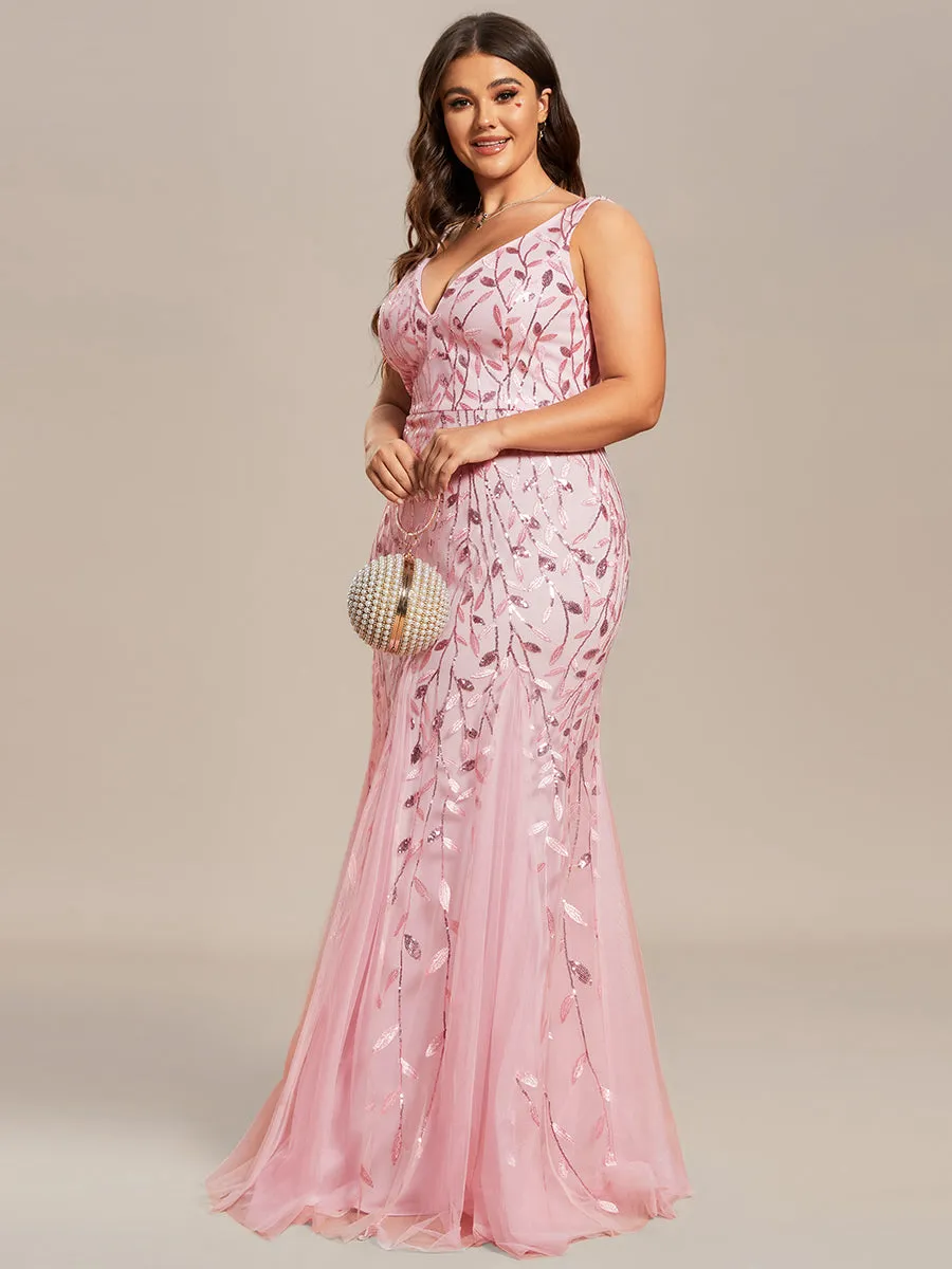 Plus Size Sequin Fishtail Wholesale Evening Dresses for Women