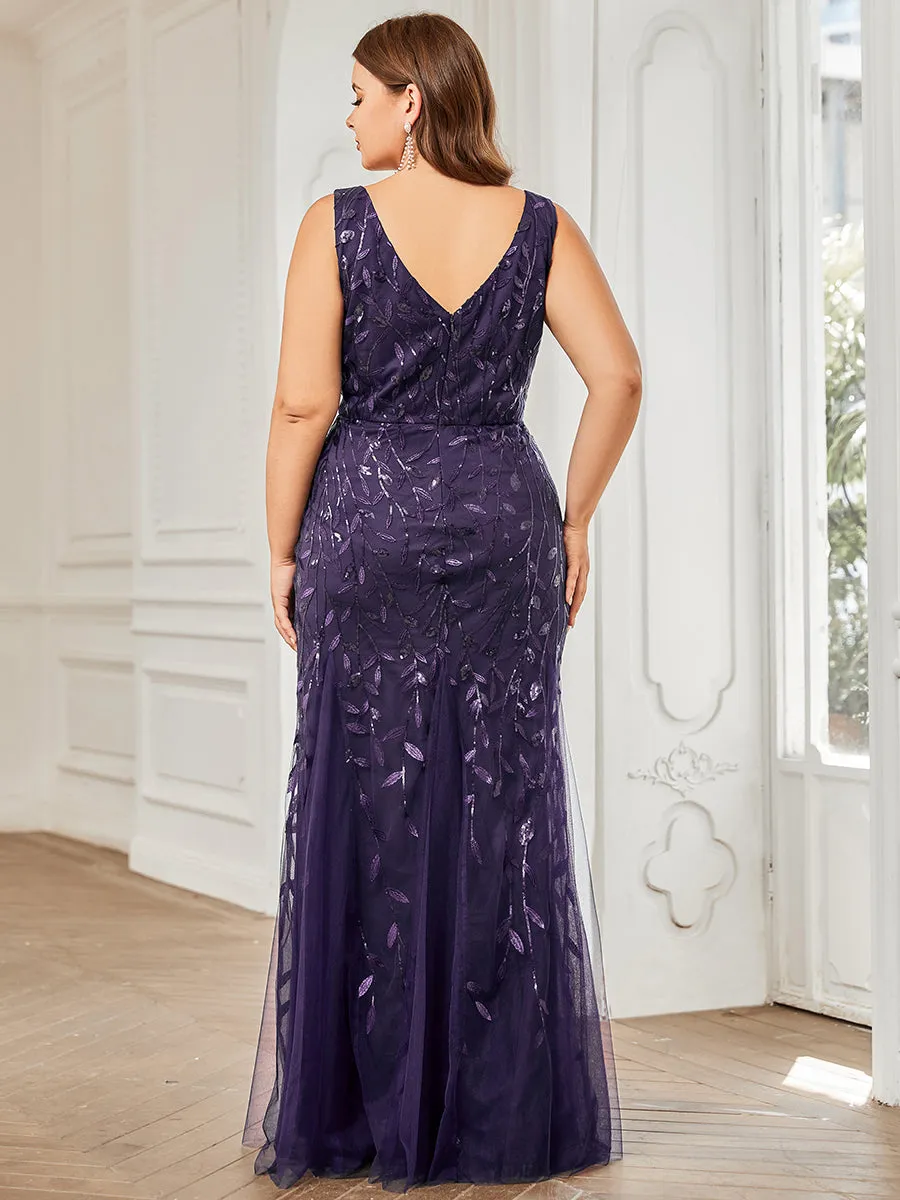 Plus Size Sequin Fishtail Wholesale Evening Dresses for Women