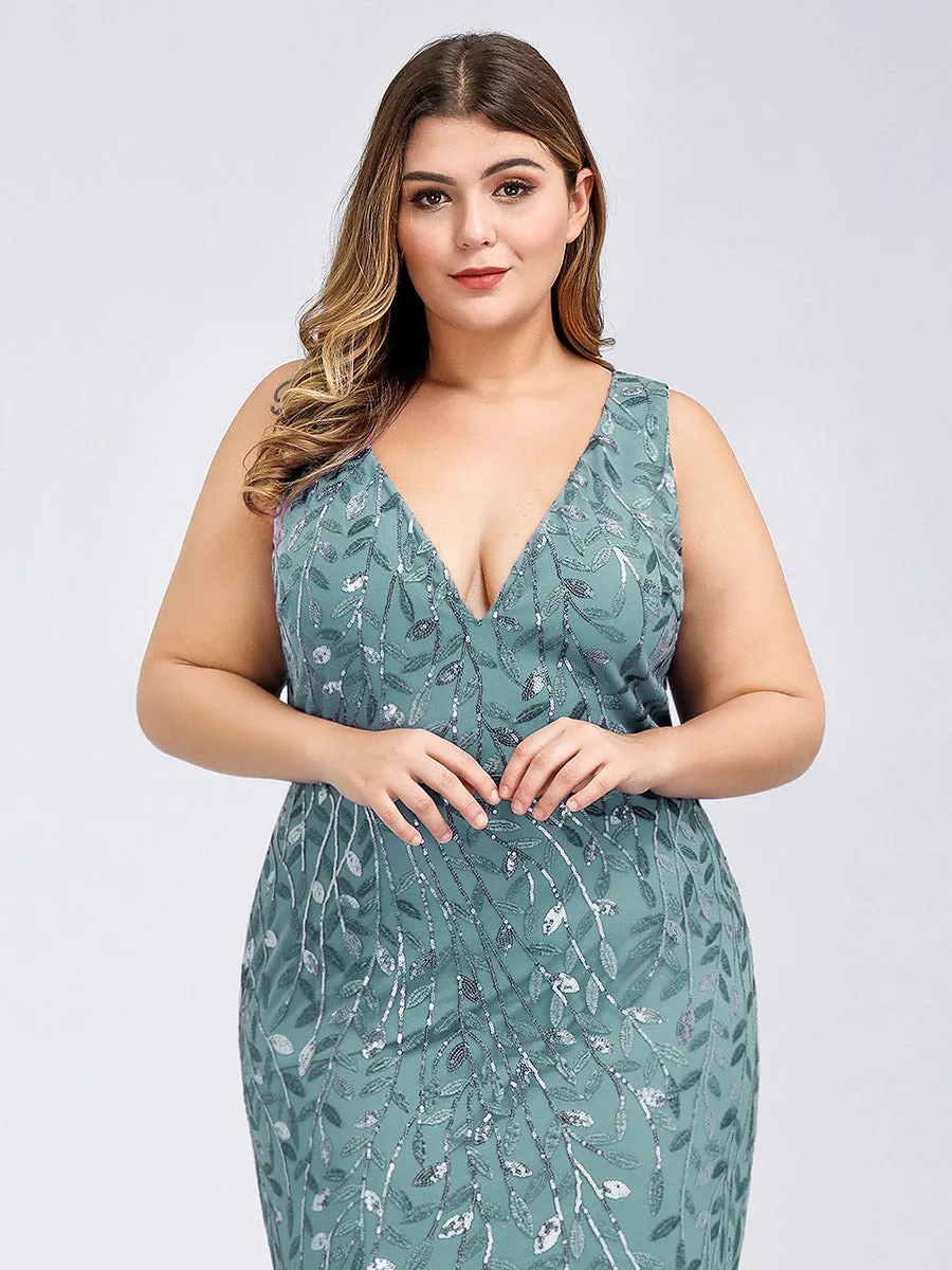 Plus Size Sequin Fishtail Wholesale Evening Dresses for Women