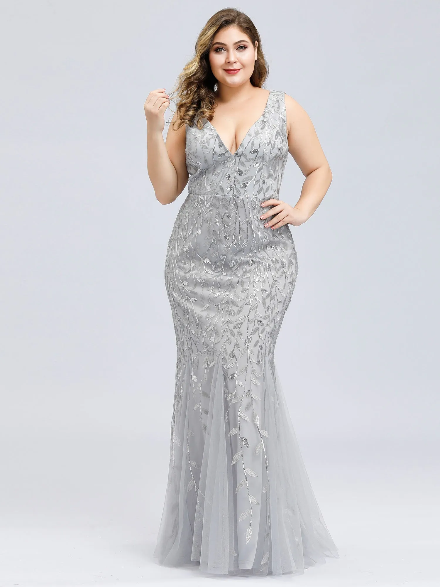 Plus Size Sequin Fishtail Wholesale Evening Dresses for Women