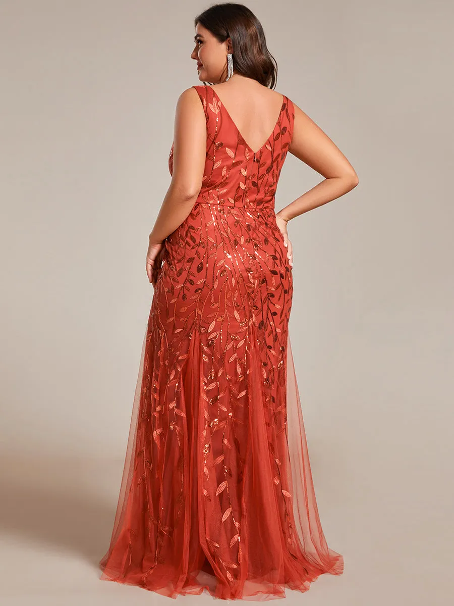 Plus Size Sequin Fishtail Wholesale Evening Dresses for Women