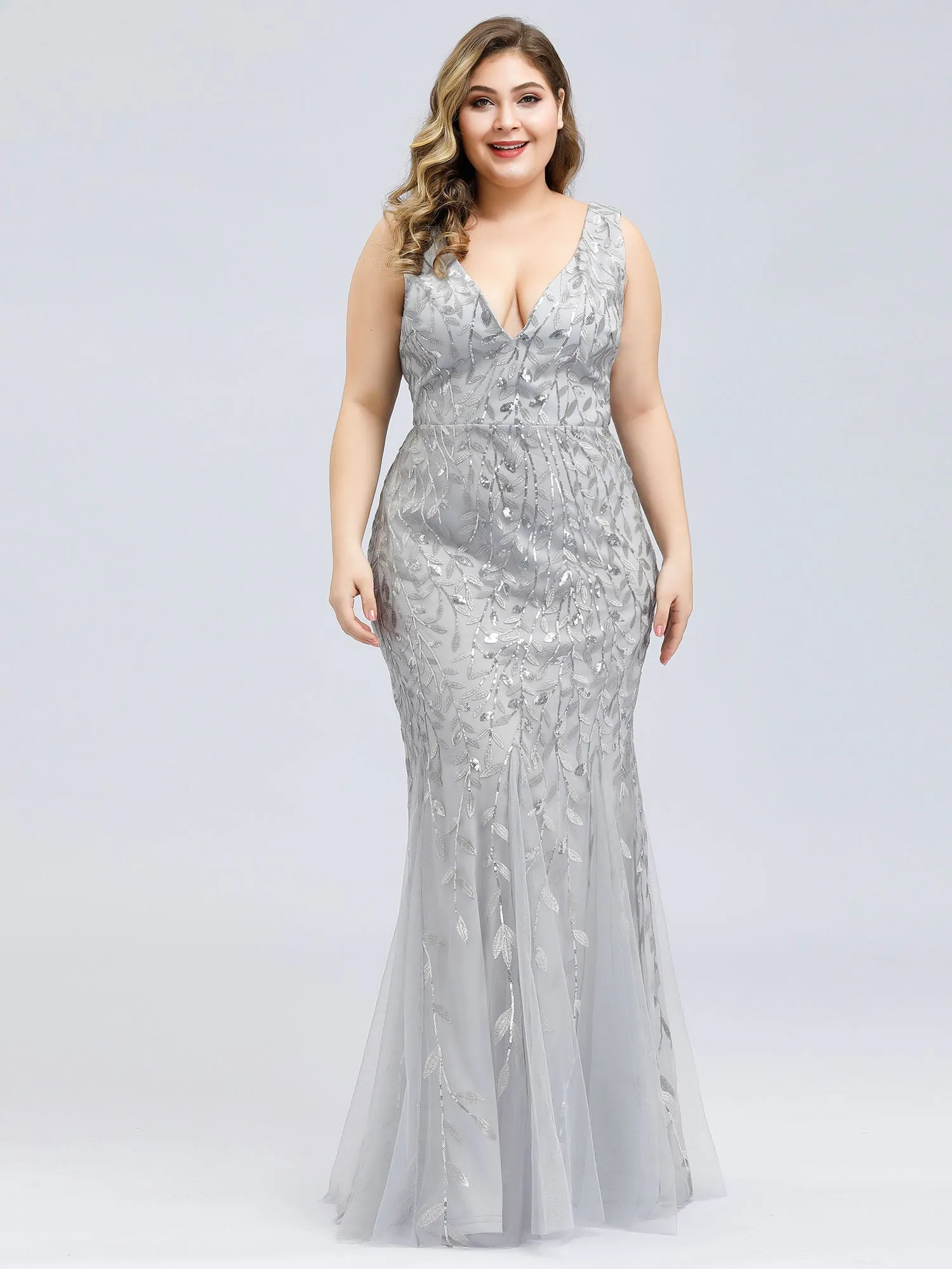 Plus Size Sequin Fishtail Wholesale Evening Dresses for Women