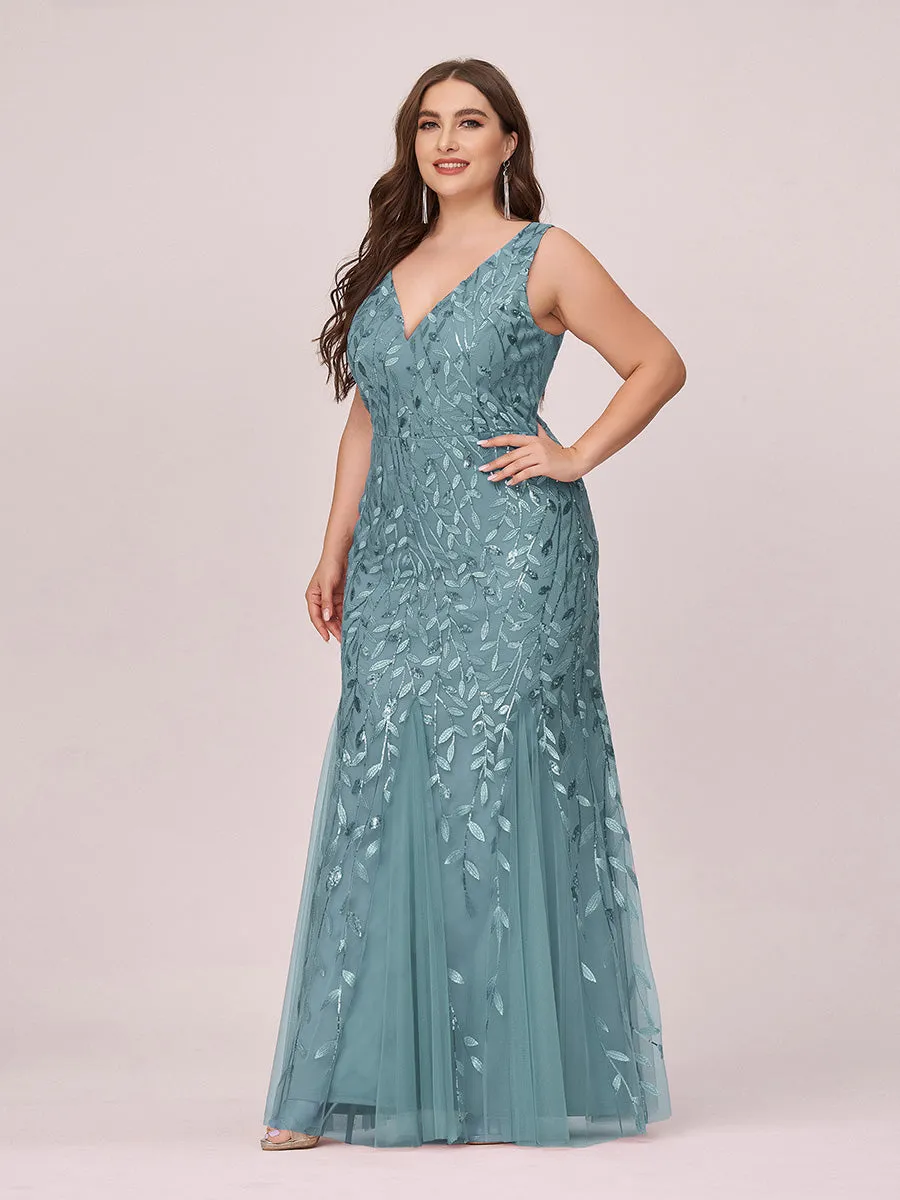 Plus Size Sequin Fishtail Wholesale Evening Dresses for Women