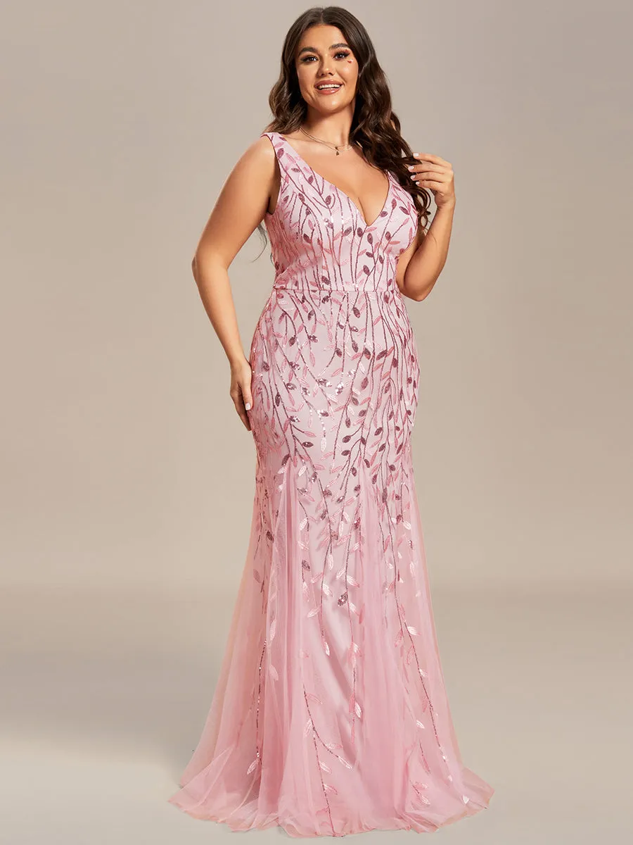 Plus Size Sequin Fishtail Wholesale Evening Dresses for Women