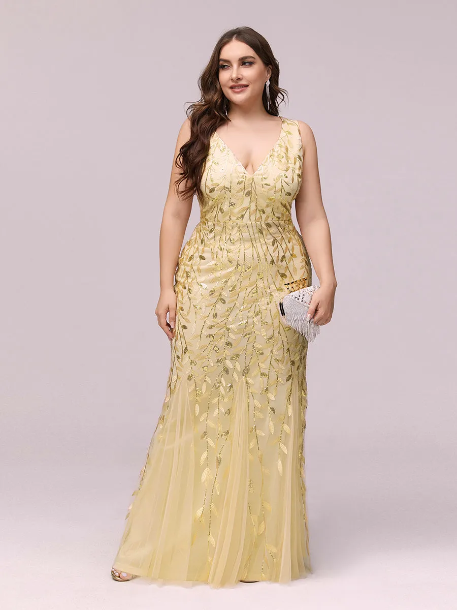 Plus Size Sequin Fishtail Wholesale Evening Dresses for Women