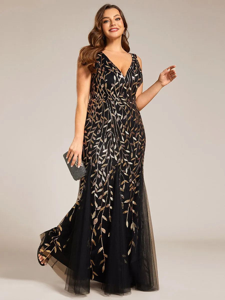 Plus Size Sequin Fishtail Wholesale Evening Dresses for Women