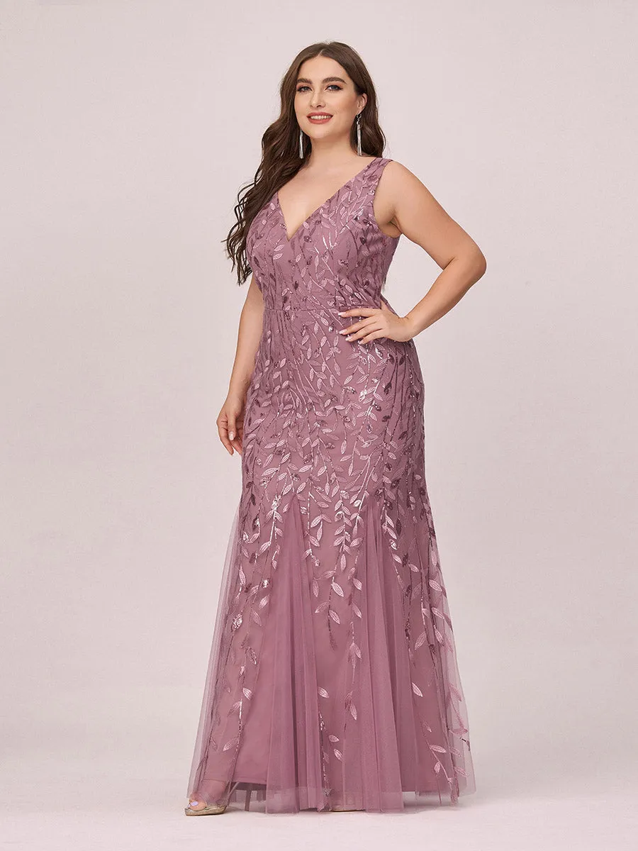 Plus Size Sequin Fishtail Wholesale Evening Dresses for Women