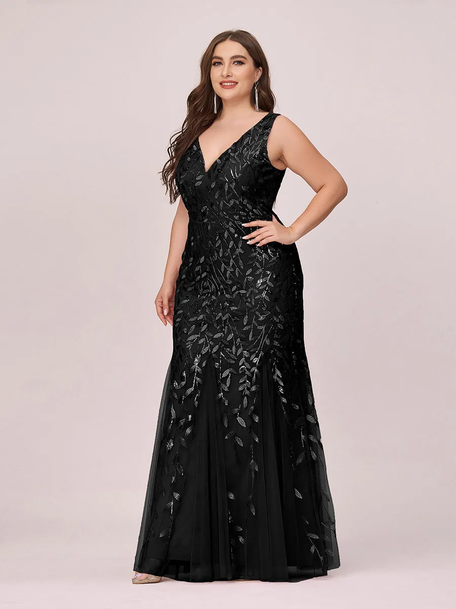 Plus Size Sequin Fishtail Wholesale Evening Dresses for Women