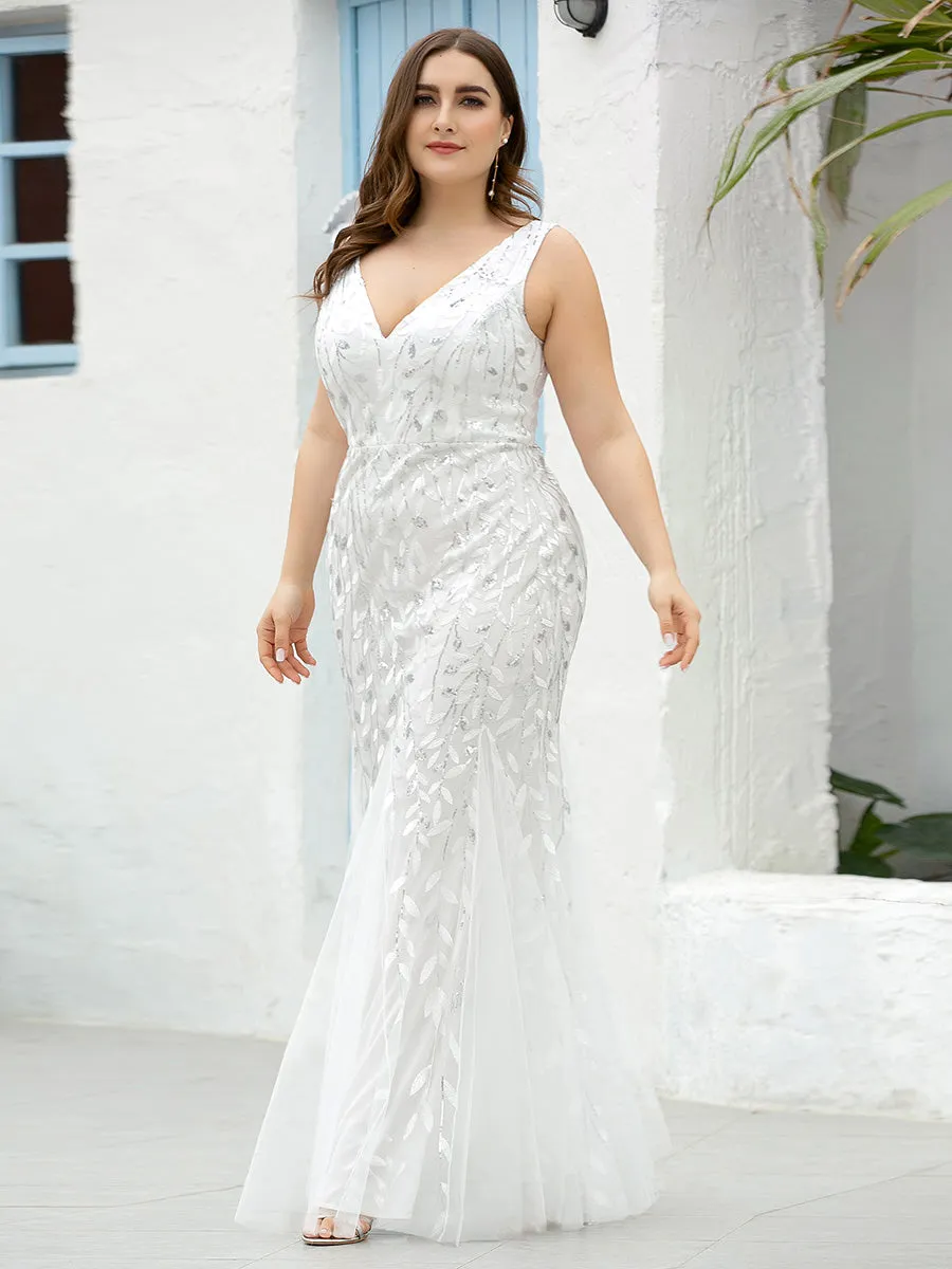 Plus Size Sequin Fishtail Wholesale Evening Dresses for Women