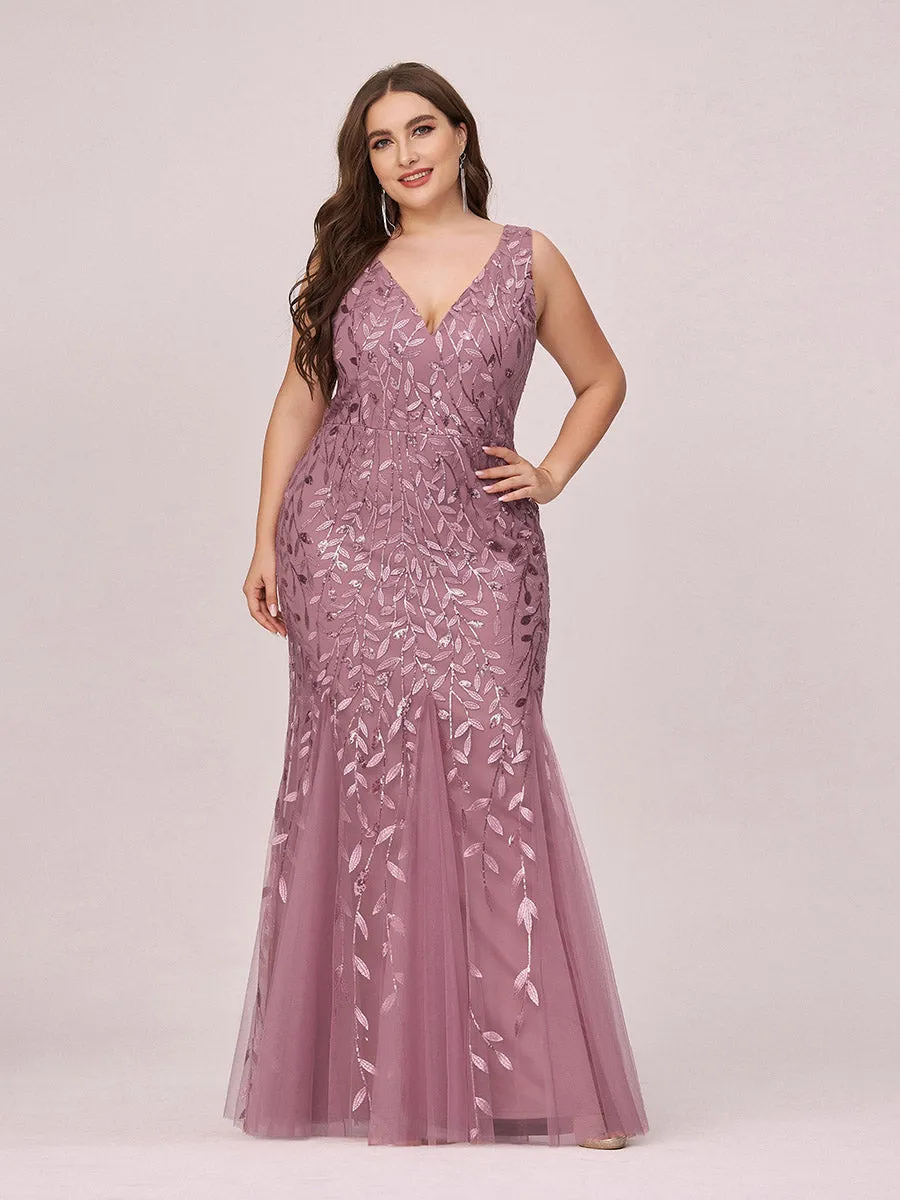 Plus Size Sequin Fishtail Wholesale Evening Dresses for Women