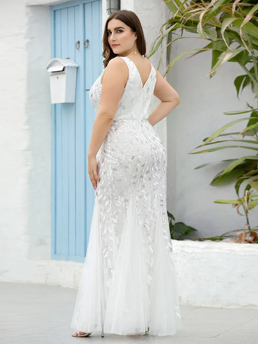 Plus Size Sequin Fishtail Wholesale Evening Dresses for Women