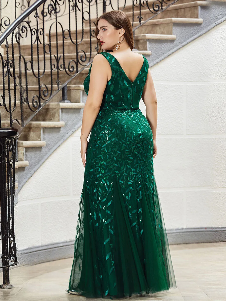 Plus Size Sequin Fishtail Wholesale Evening Dresses for Women