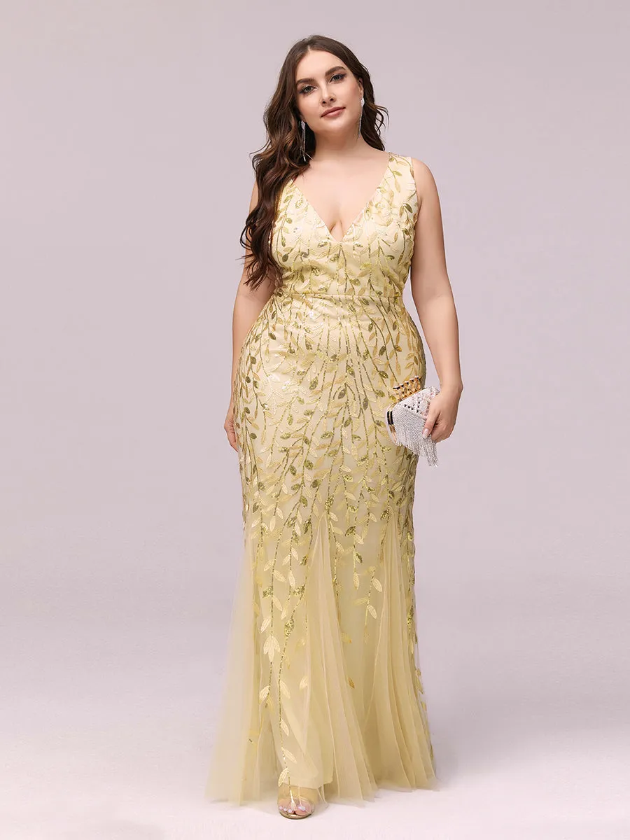 Plus Size Sequin Fishtail Wholesale Evening Dresses for Women