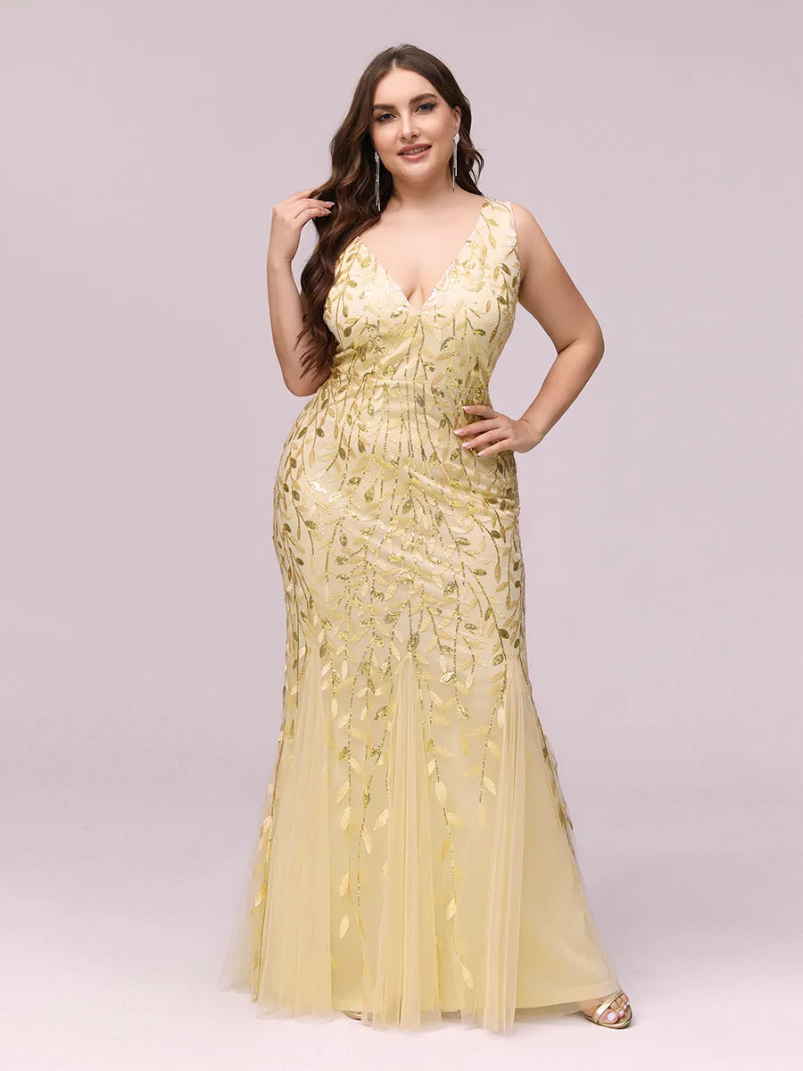 Plus Size Sequin Fishtail Wholesale Evening Dresses for Women