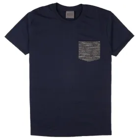 Pocket Tee - Navy - Slub Sashiko Denim