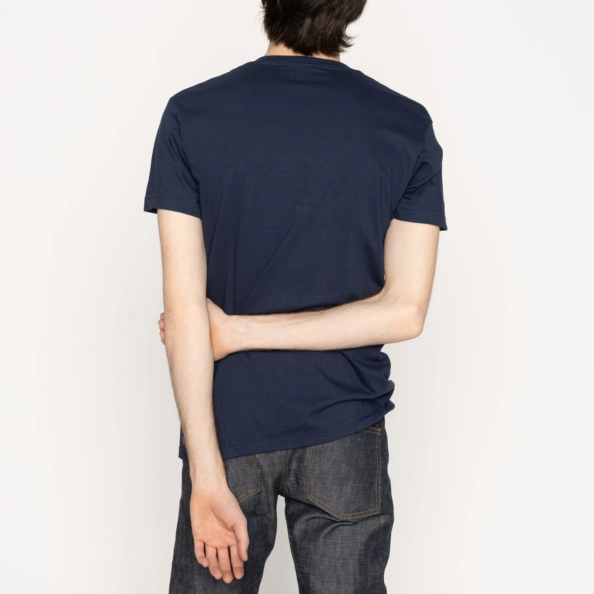 Pocket Tee - Navy - Slub Sashiko Denim