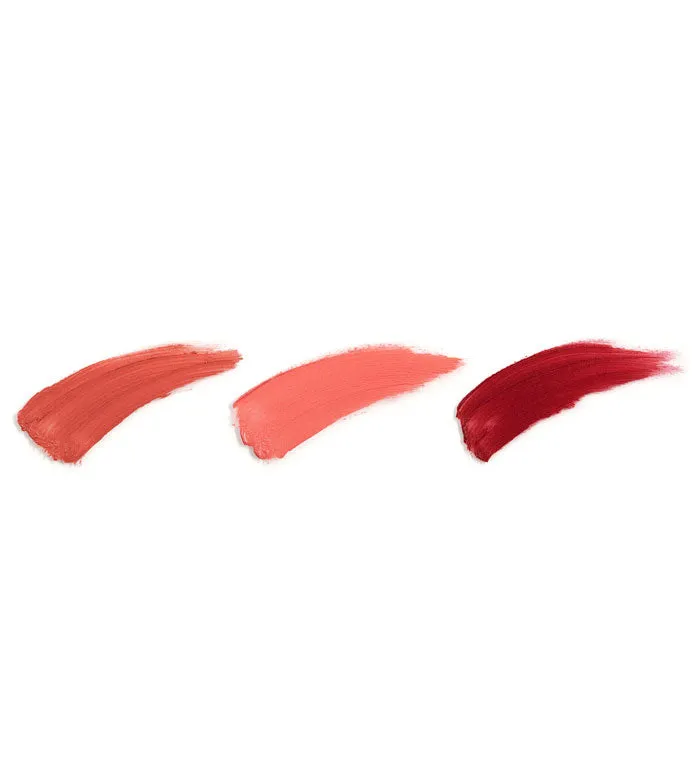 Revolution Relove - Set de 3 labiales líquidos Super Matte - Kiss