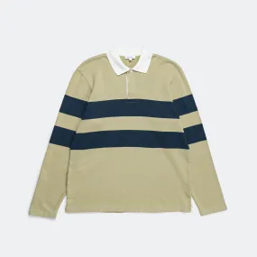 Ruben Brushed Striple LS Polo - Elm