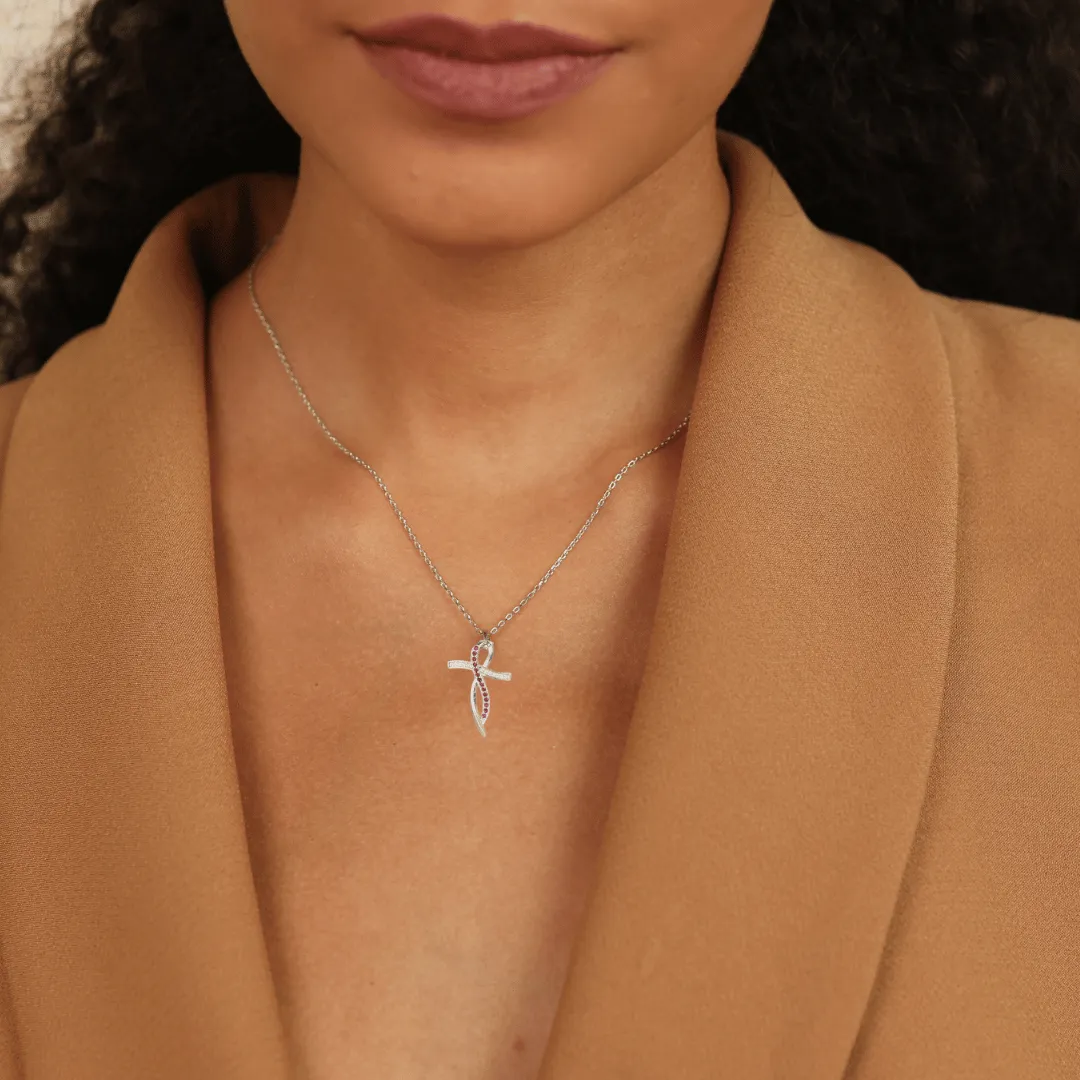 Ruby Cross Necklace