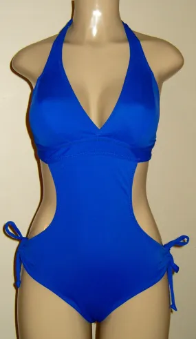 Seam Halter One Piece Monokini Swimsuit