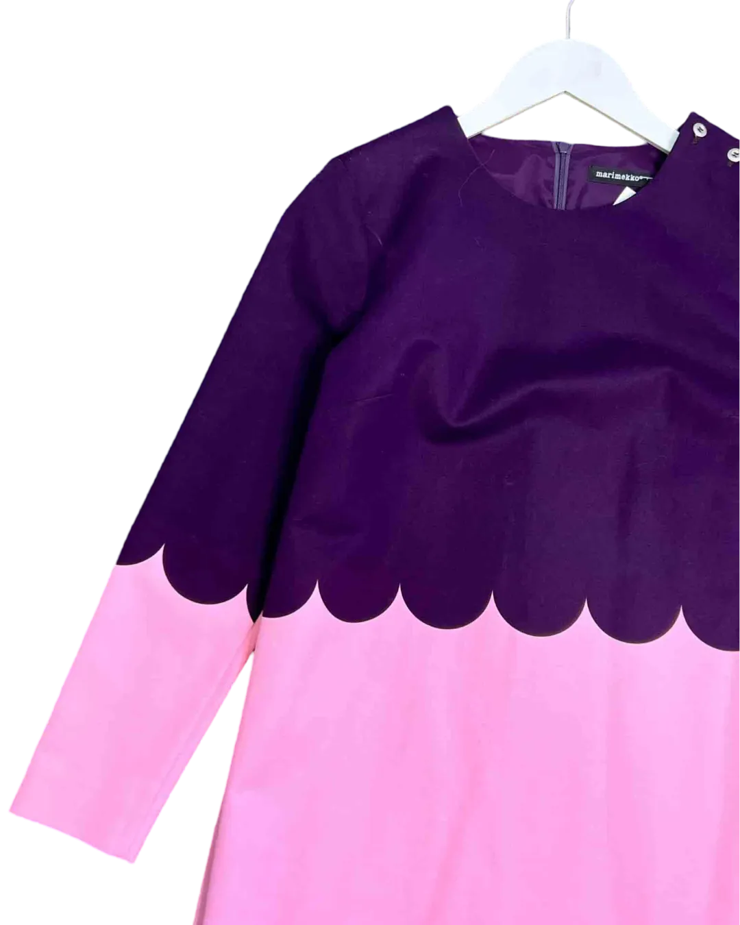 Size 40 (M) - Marimekko Pink and Purple Lillian2 Knee Length Dress