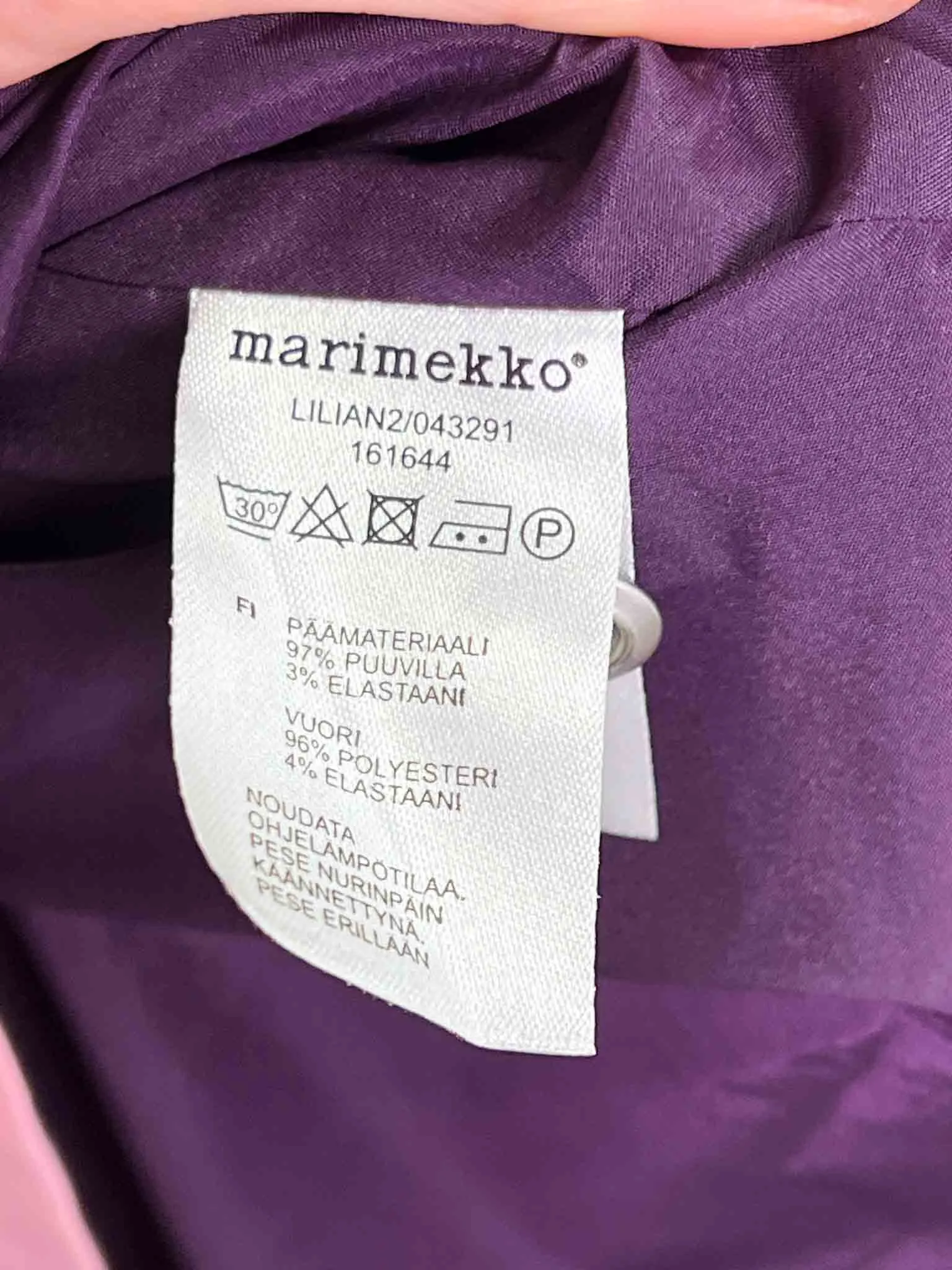 Size 40 (M) - Marimekko Pink and Purple Lillian2 Knee Length Dress