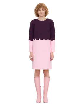 Size 40 (M) - Marimekko Pink and Purple Lillian2 Knee Length Dress