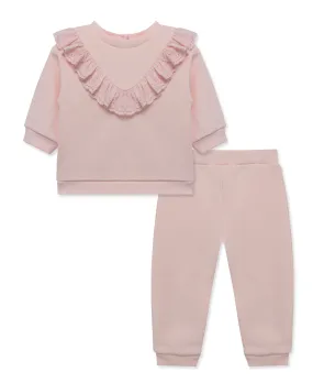 Soft Pink Sweatshirt Set (2T-4T)