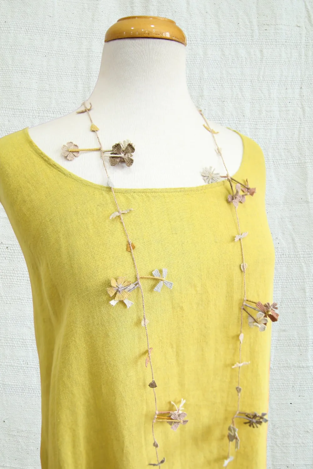 SOPHIE DIGARD PIERRES CROCHET LINEN NECKLACE