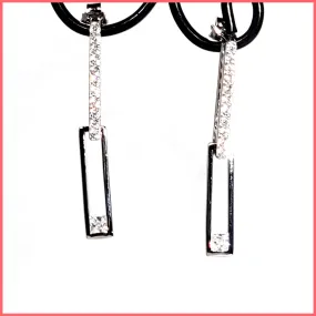 Sterling Pavé Links Earrings