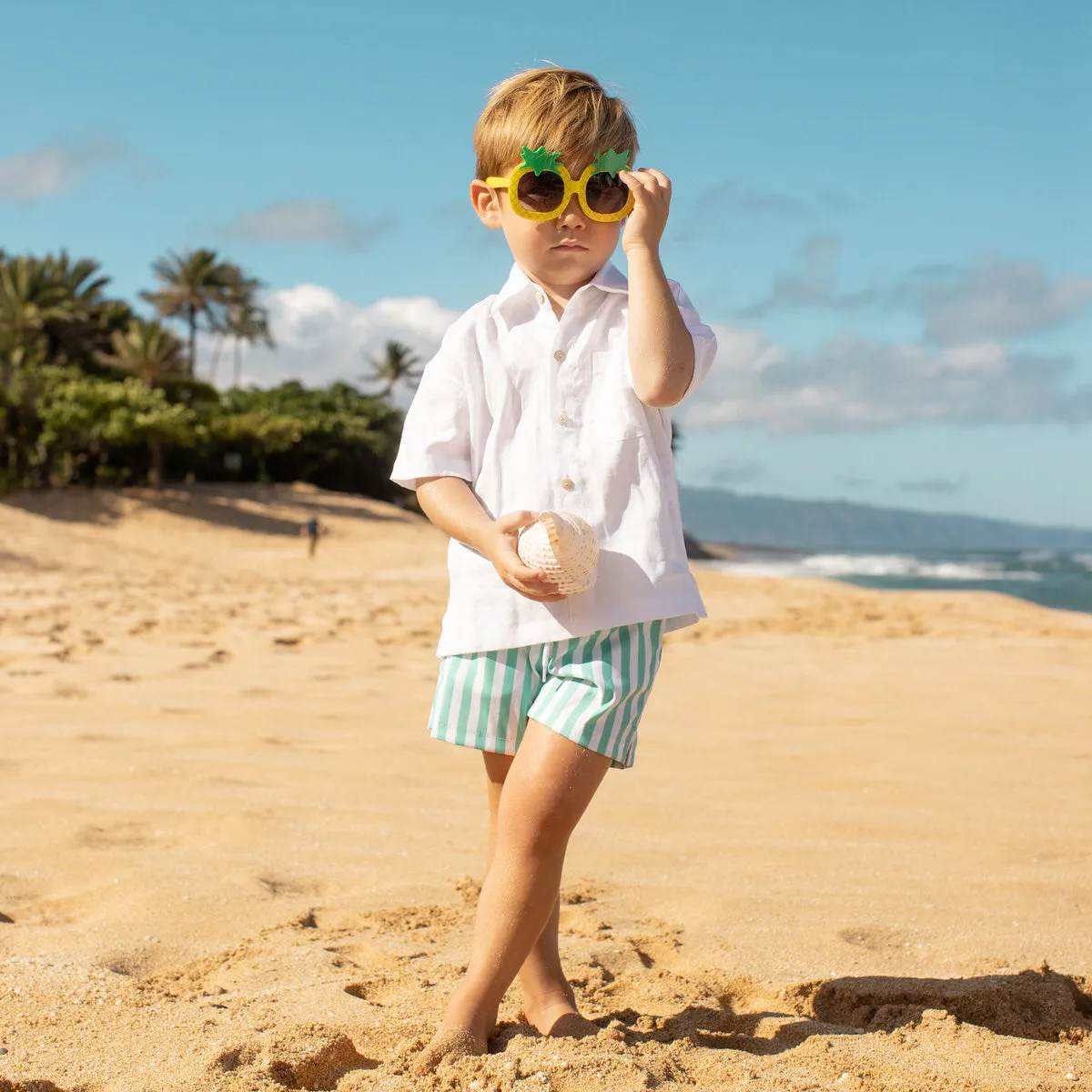 The Casa Blanca - Boys White Linen Shirt