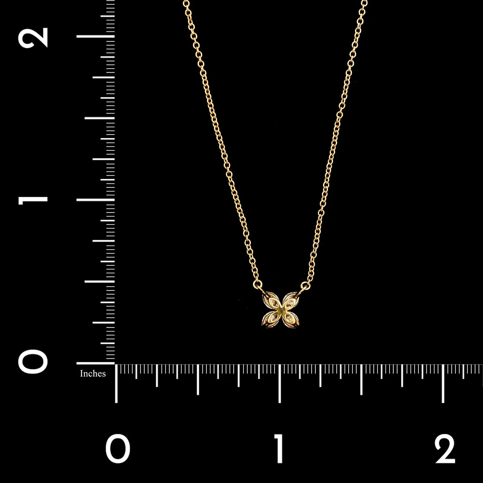 Tiffany & Co. 18K Rose Gold Estate Diamond Victoria Pendant Necklace