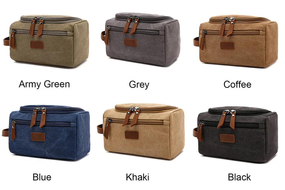 Travel Gifts Set Canvas Travel Bags Leather Canvas Duffel Bag Weekender Bag Overnight Bag Toiletry Bag Dopp kit