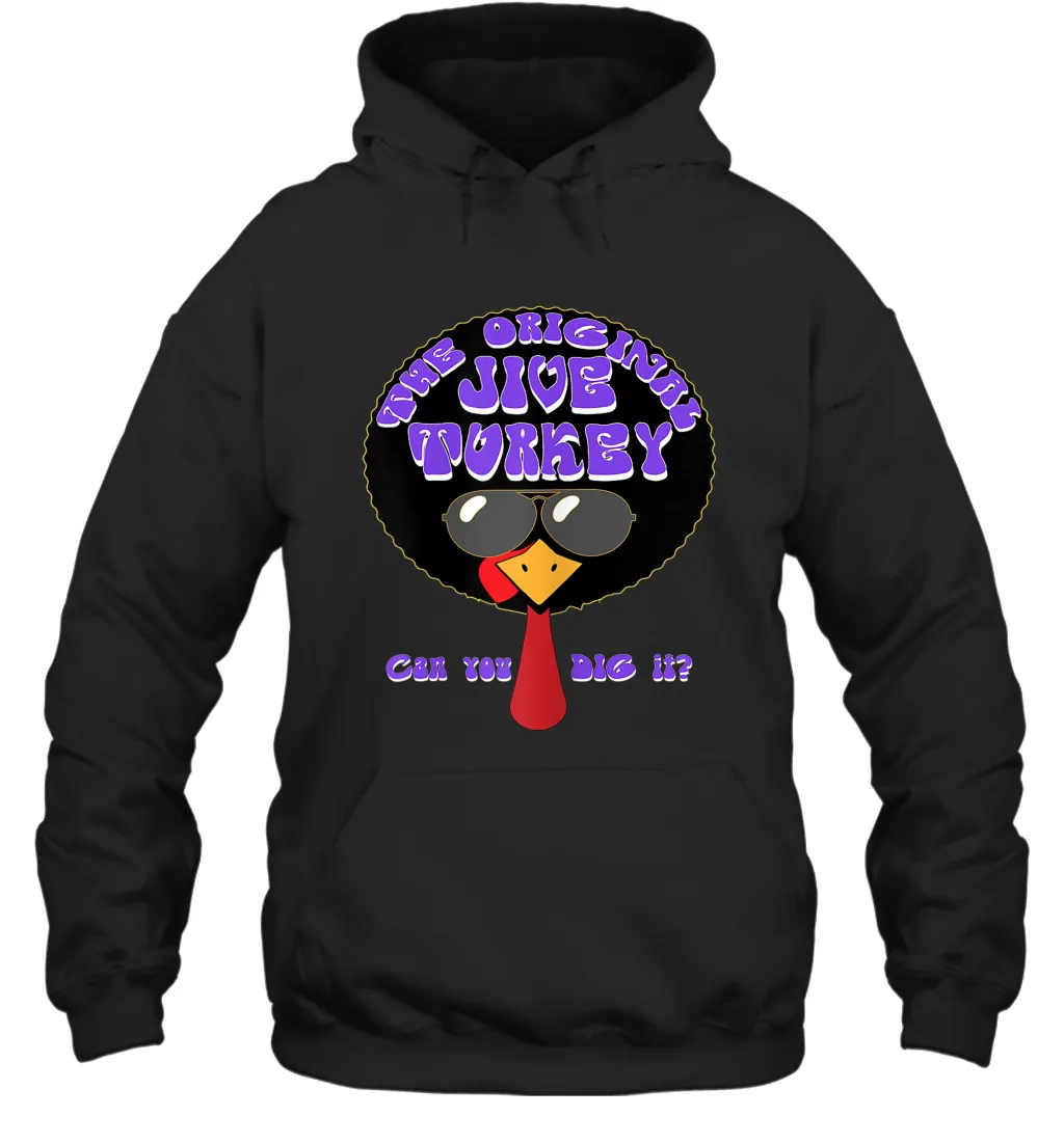 Trends Funny Jive Turkey Face Thanksgiving Day Hoodie