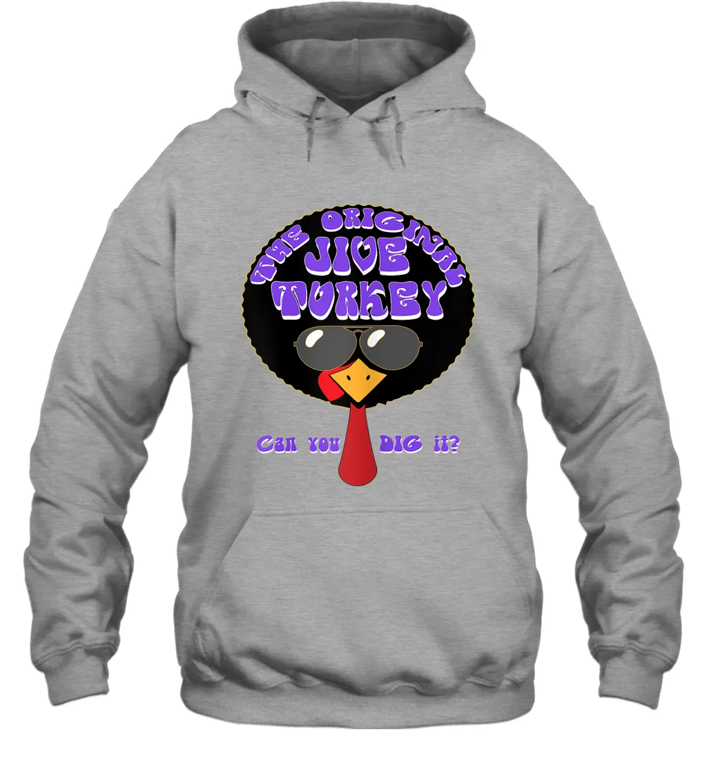 Trends Funny Jive Turkey Face Thanksgiving Day Hoodie