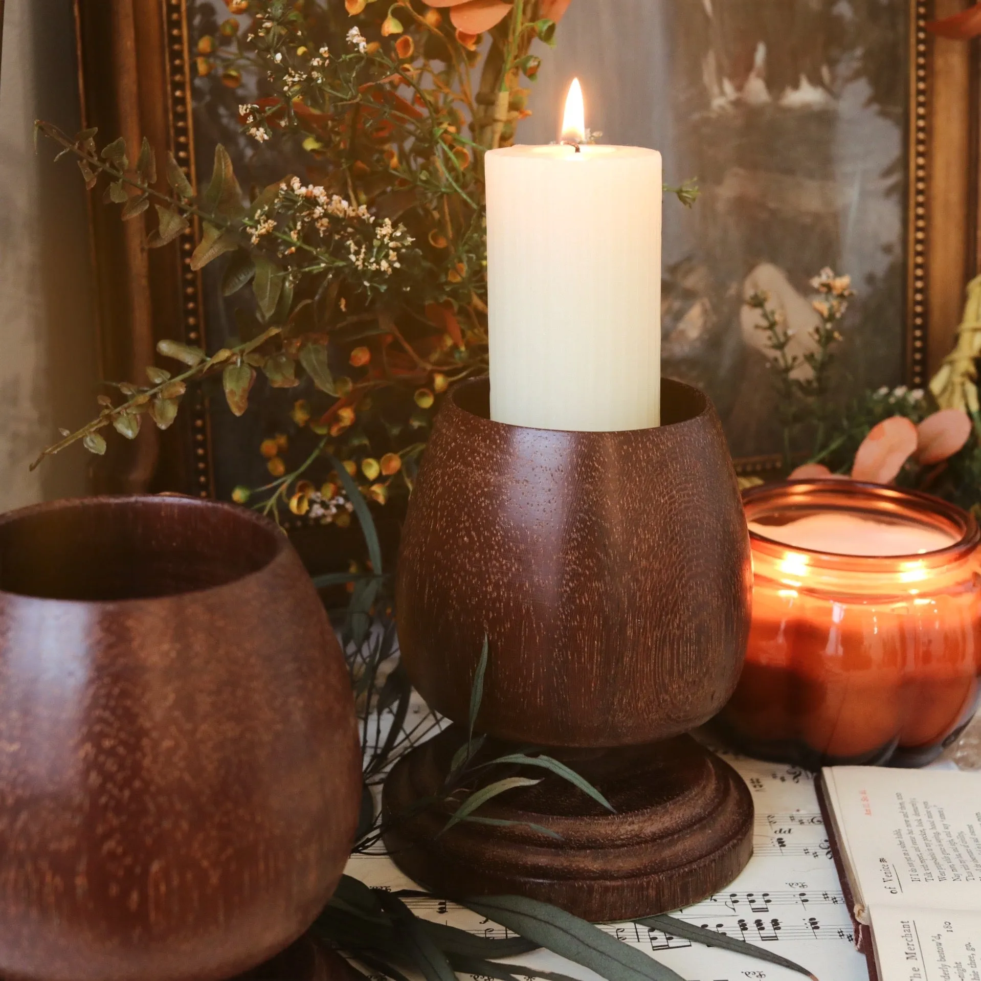 Vintage | Pair of Wooden Goblets