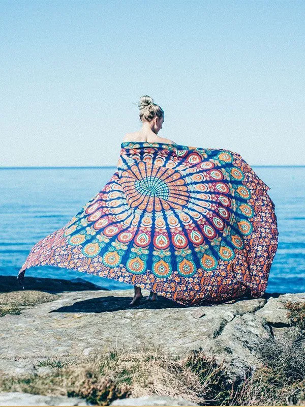 Vintage Pattern Round Beach Blanket