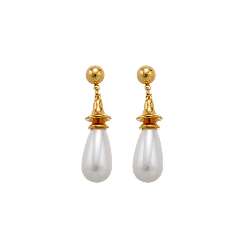 Vintage Waterdrop Pearl Earrings