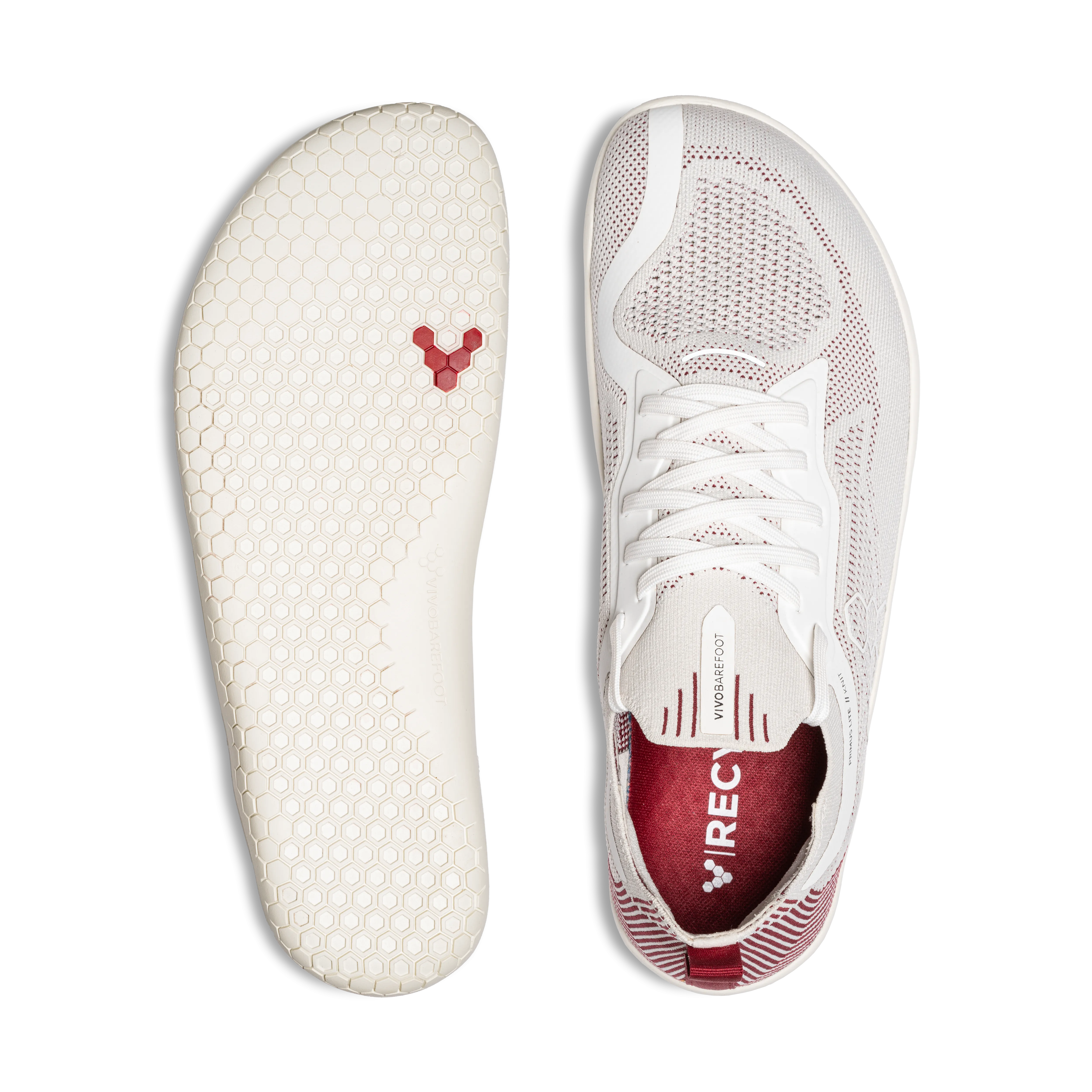 Vivobarefoot Primus Lite Knit Womens – Off White/Burgundy