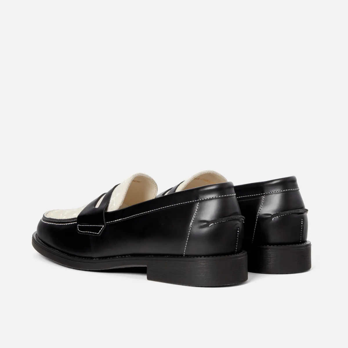 Wilde Black   White Vine Penny Loafer - Men's