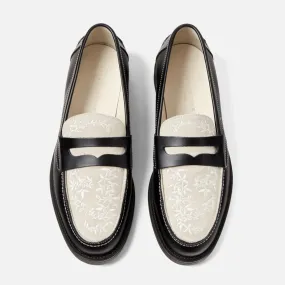 Wilde Black   White Vine Penny Loafer - Men's