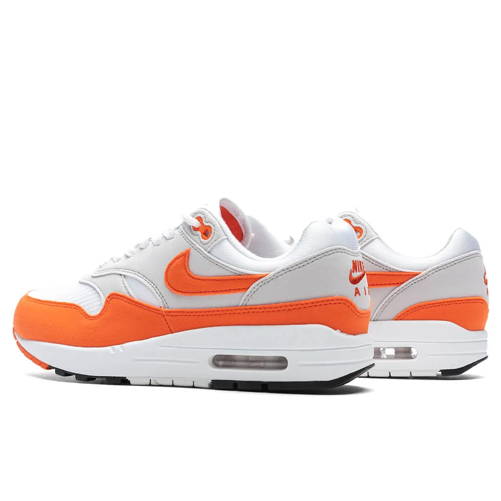 Women's Air Max 1 '87 'Safety Orange' - Neutral Grey/Safety Orange/White